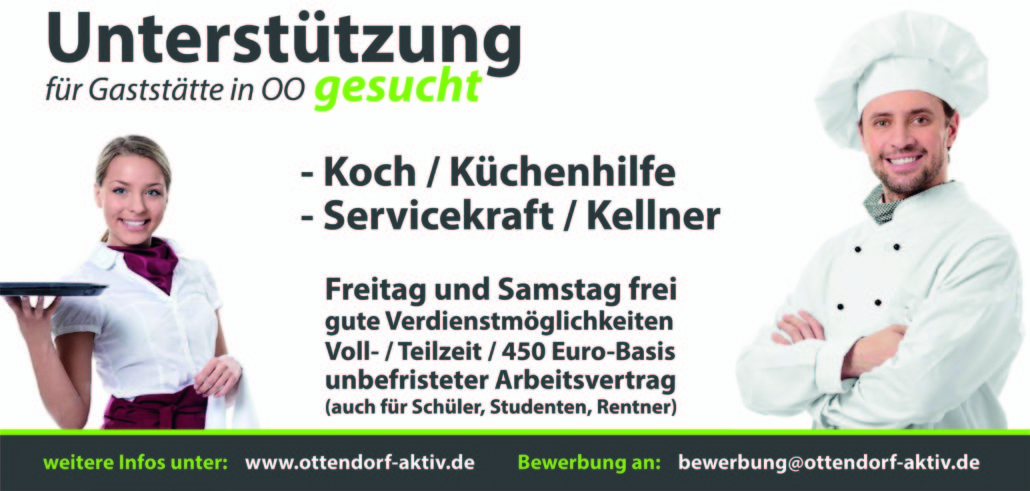 Stellenanzeige Koch und Servicepersonal